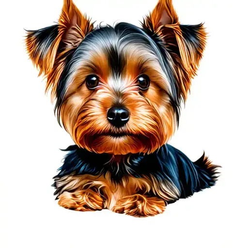 Yorkie tattoo design idea