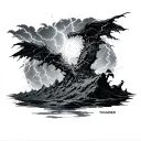 Thunder Storm tattoo design idea