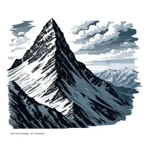 Switzerland  Matterhorn tattoo design idea