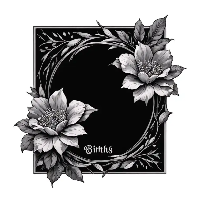 date of birth  tattoo design idea