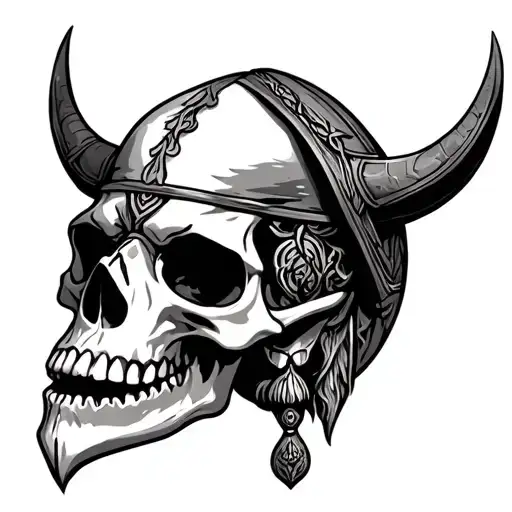 Viking Skull tattoo design idea