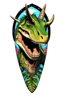 because there was Spinosaurus and a Brachiosaurus and a triceratops tattoo design idea