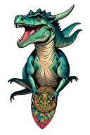 because there was Spinosaurus and a Brachiosaurus and a triceratops tattoo design idea