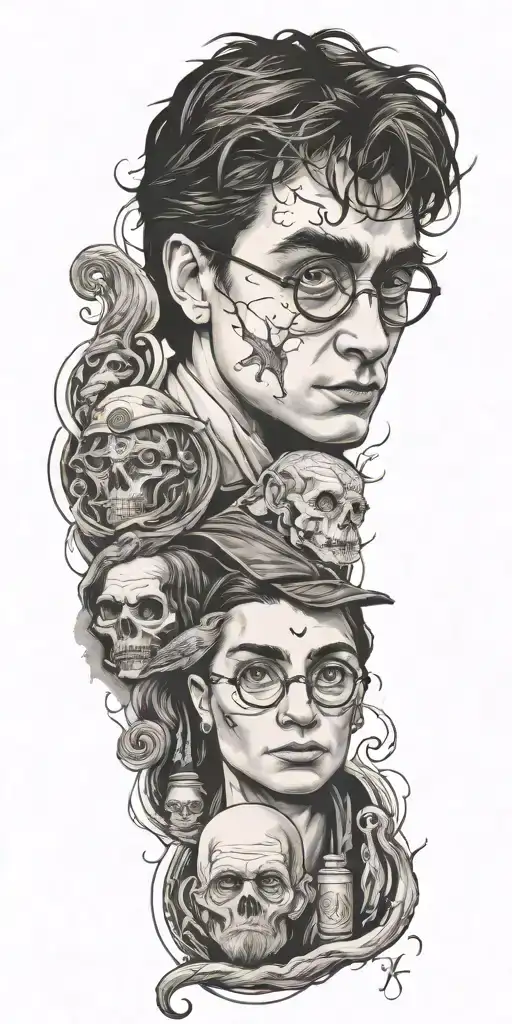Harry Potter themed tattoo tattoo design idea