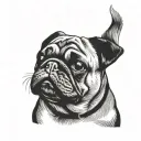 pug dog tattoo design idea