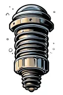 engine piston rods spark plugs tattoo design idea
