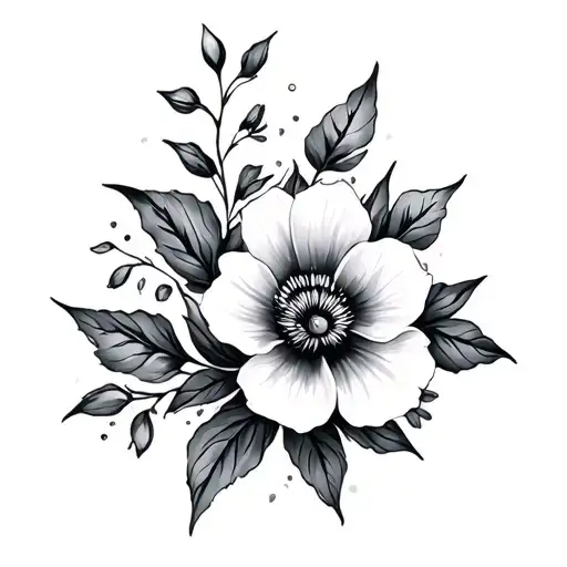 Filler Floral tattoo design idea