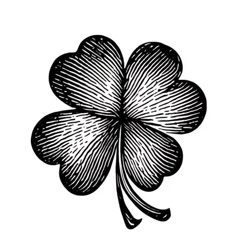 Eiffel Tower 4-leaf clover fingerprint tattoo design idea