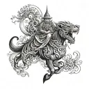 Fortune helps the strong tattoo design idea