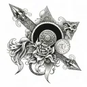 Fortune helps the strong tattoo design idea