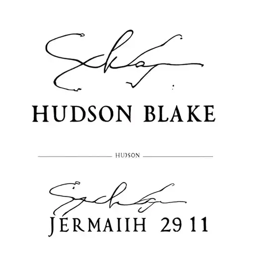 "Hudson Blake" Jeremiah 29 11 tattoo design idea