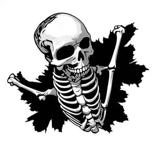 skeleton tattoo design idea