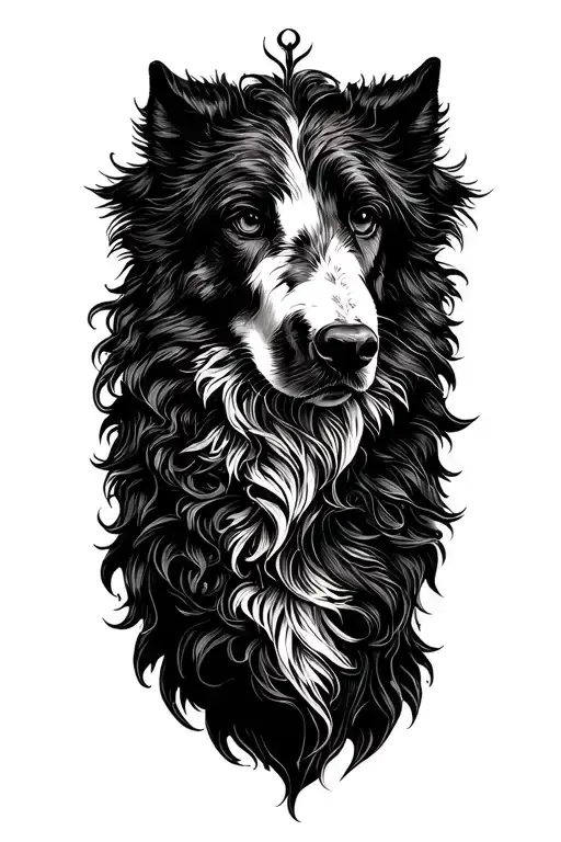 North South East West Highland white tattoo design idea