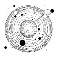 celestial scene tattoo design idea