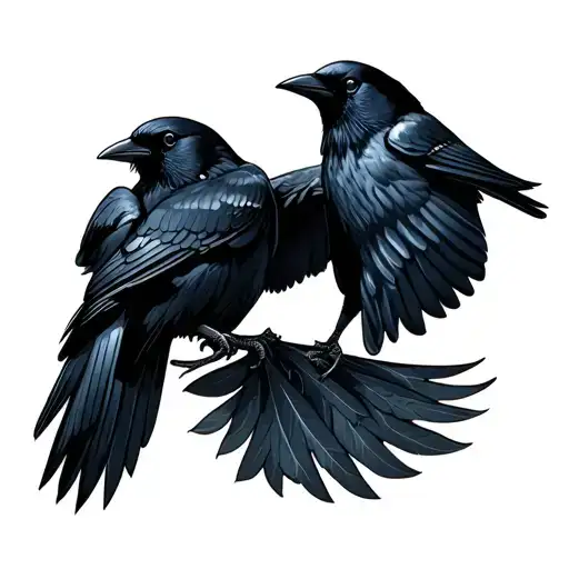 crow killing the mockingbird in America traditional  tattoo design idea