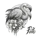 Flamingo tattoo design idea