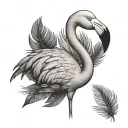 Flamingo tattoo design idea
