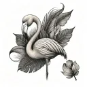 Flamingo tattoo design idea