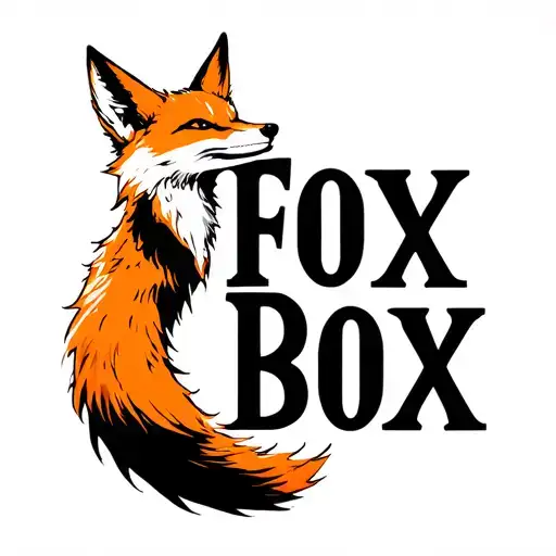 "Fox Box" "Fox Box" in the shape of a fox tail tattoo design idea