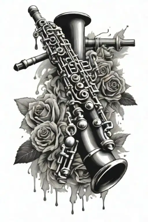 Clarinet tattoo design idea