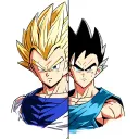 Half Vegeta and Majin Vegeta Drawing tattoo design idea