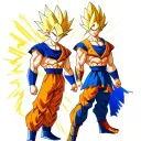 Half Vegeta and Majin Vegeta Drawing tattoo design idea