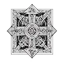 "Luke 23:34" celtic cross tattoo design idea