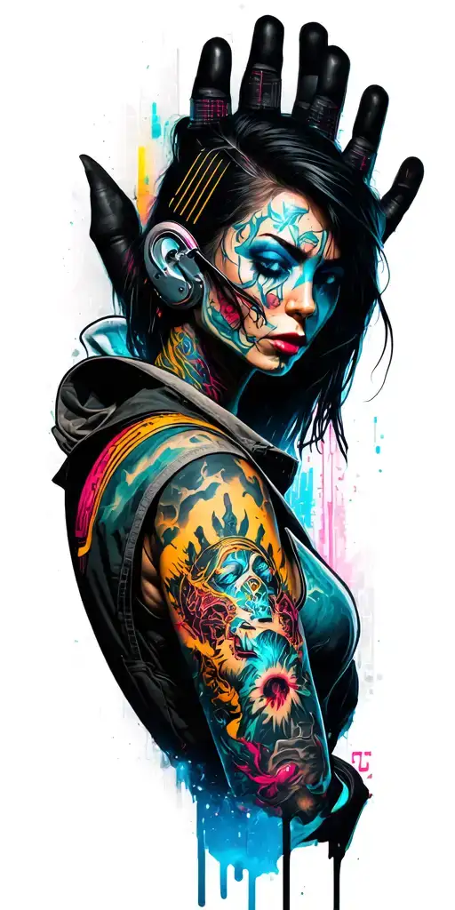 Cyberpunk 2077 tattoo design idea