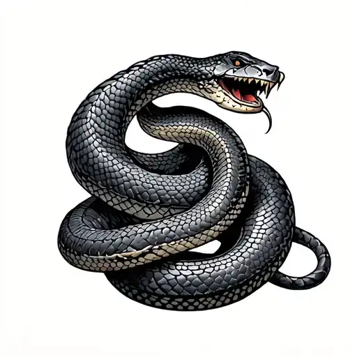 Hercule and snake tattoo design idea