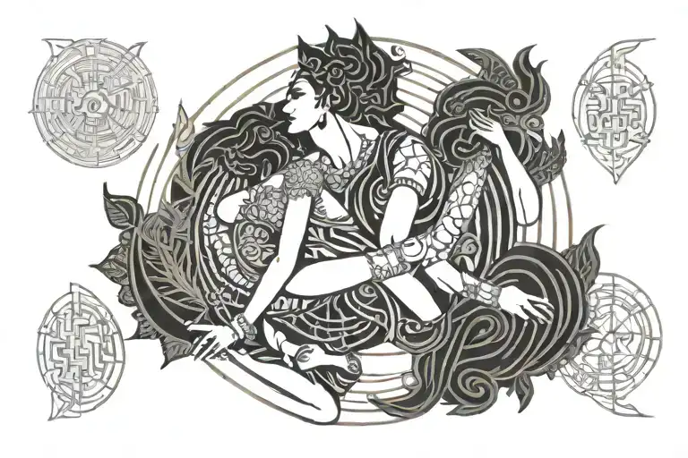 kamasutra with virgo tattoo design idea