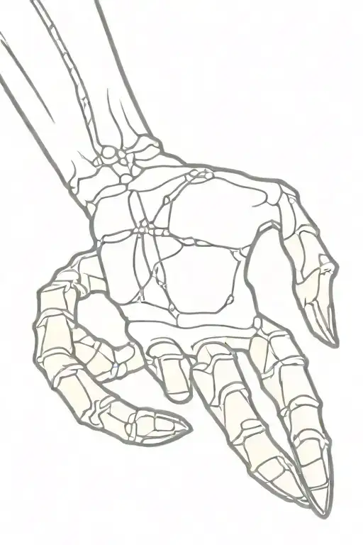 skeleton hand reaching tattoo design idea