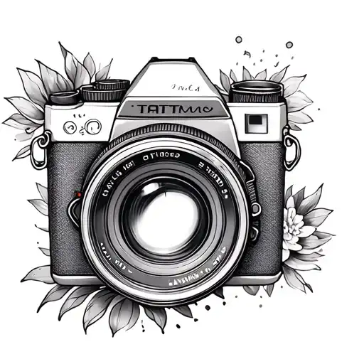 Camera tattoo design idea