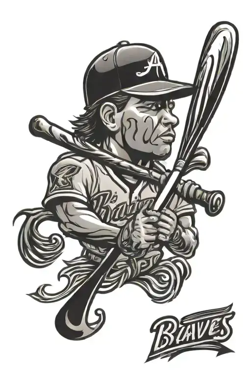 Atlanta Braves logo tattoo design idea