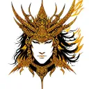 golden Thai warrior tattoo design idea