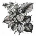 poison ivy plant leafs wipped willow tattoo design idea