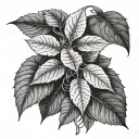 poison ivy plant leafs wipped willow tattoo design idea