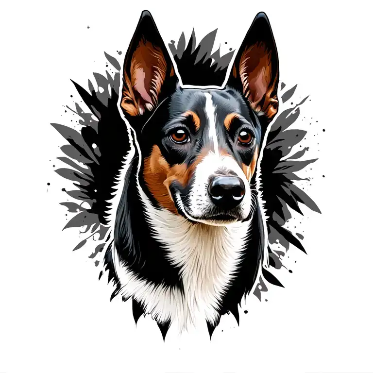 Basenji tattoo design idea