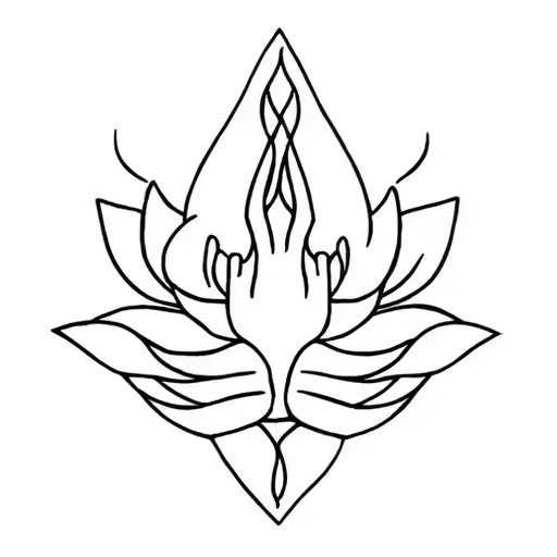 yoni mudra tattoo design idea