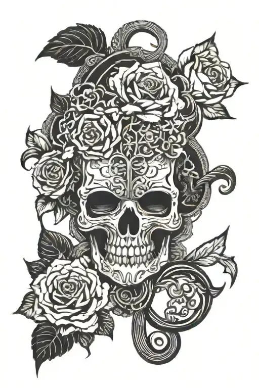 silence and power tattoo design idea