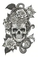 silence and power tattoo design idea