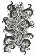 silence and power tattoo design idea