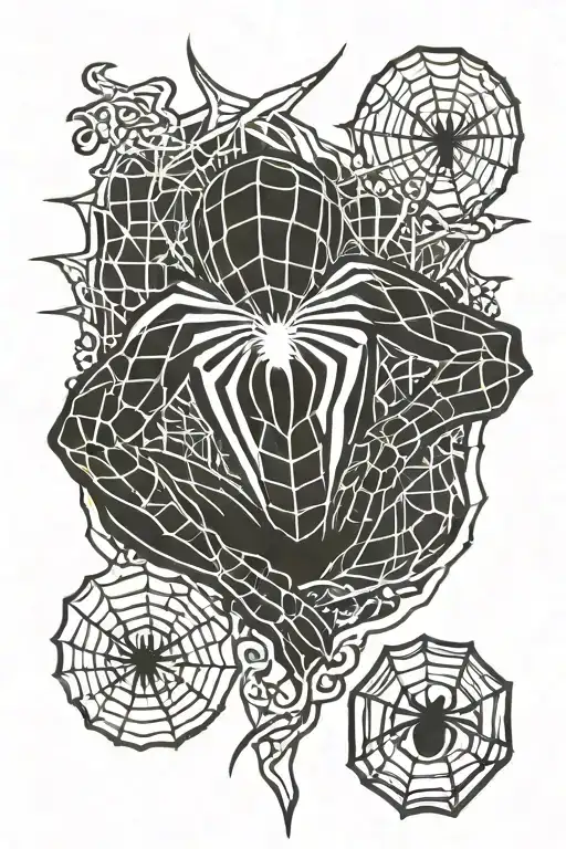 spiderman logo tattoo design idea