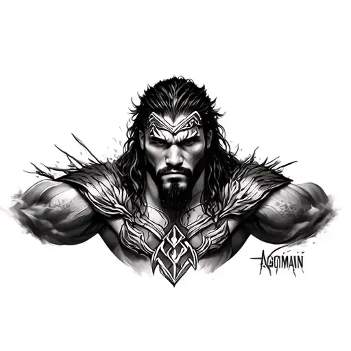 Jason Momoa Aquaman face tattoo tattoo design idea
