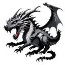 Cyberpunk Dragon tattoo design idea