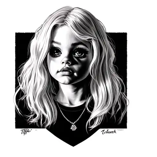tiffany chucky's girlfriend tattoo design idea