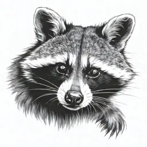 raccoon tattoo design idea