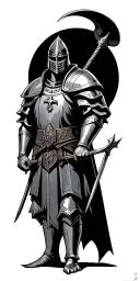 knights of round table tattoo design idea