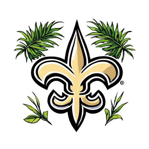 New Orleans saints with Florida inspiration tattoo design idea