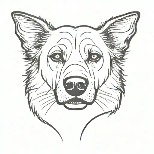 dog nose tattoo design idea