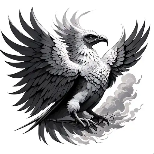 garuda / sky / heaven tattoo design idea